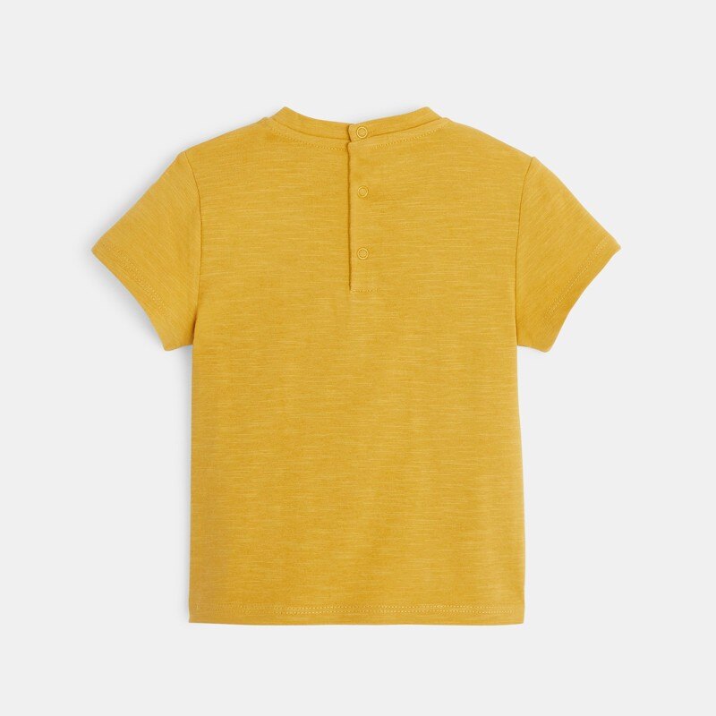 T-shirt panda, chat et souris brodés jaune bébé garçon Jaune