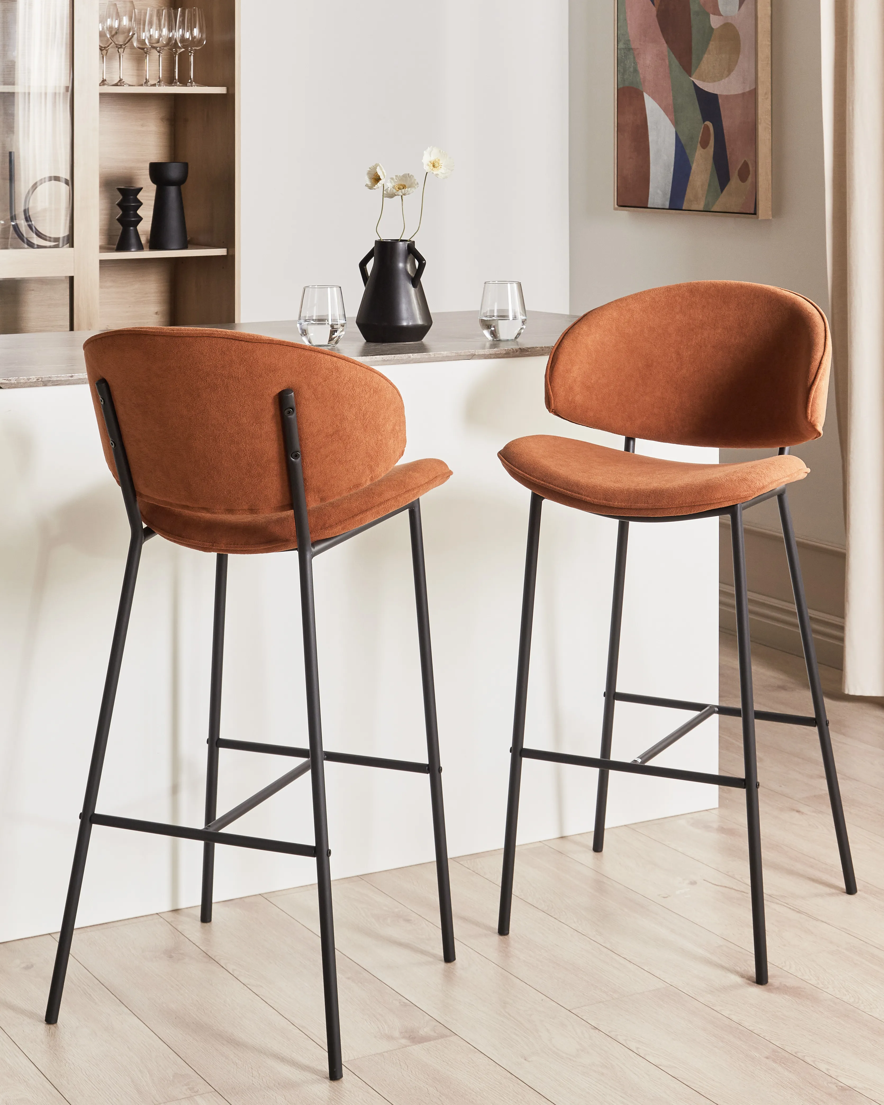 Set van 2 barstoelen KIANA Oranje