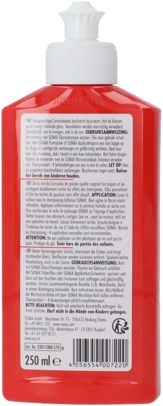 Sonax - Auto Hardwax - Bescherming - Vloeibaar - 250 ml