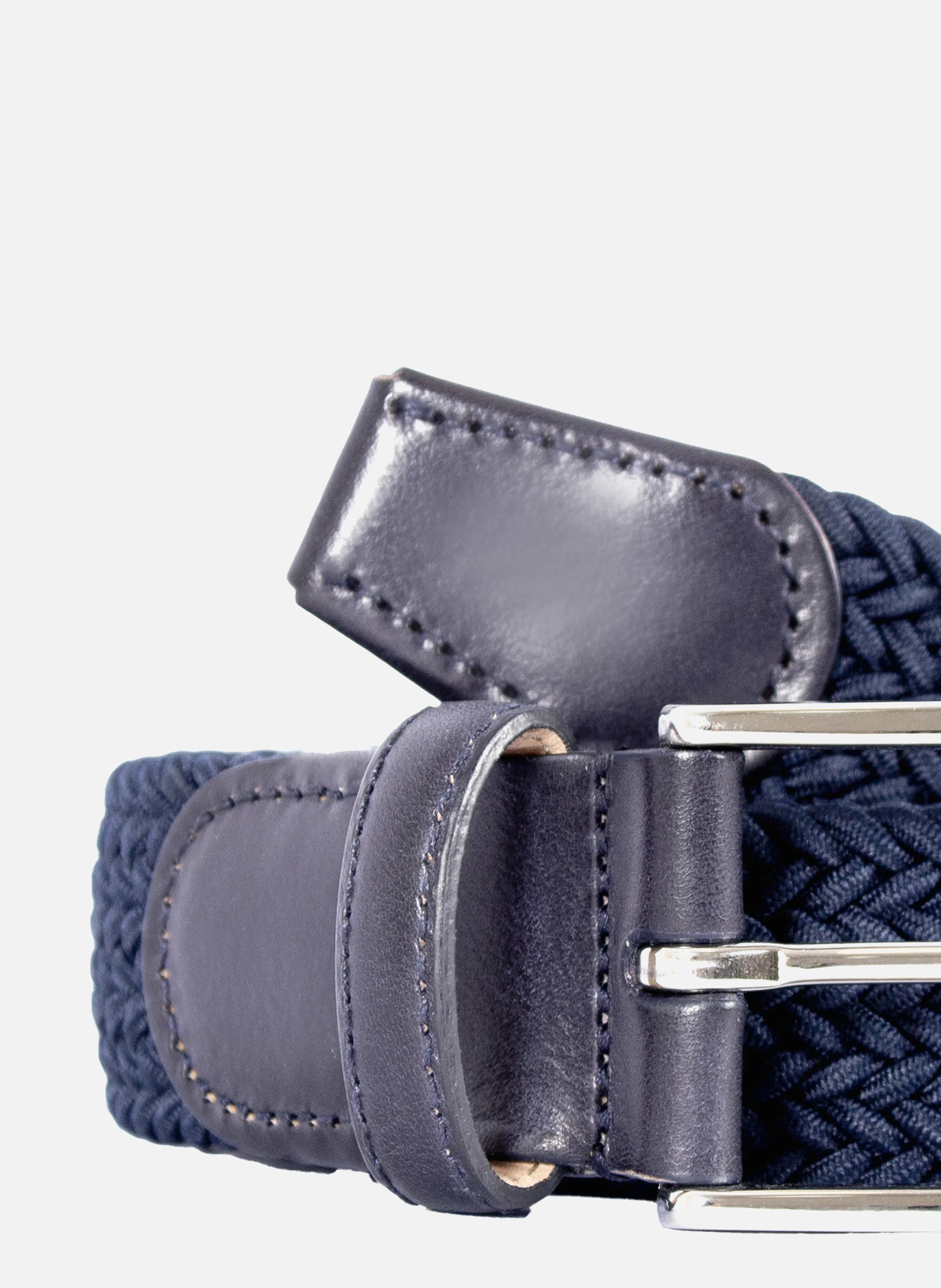 Ceinture tressée polyester cuir | Bleu