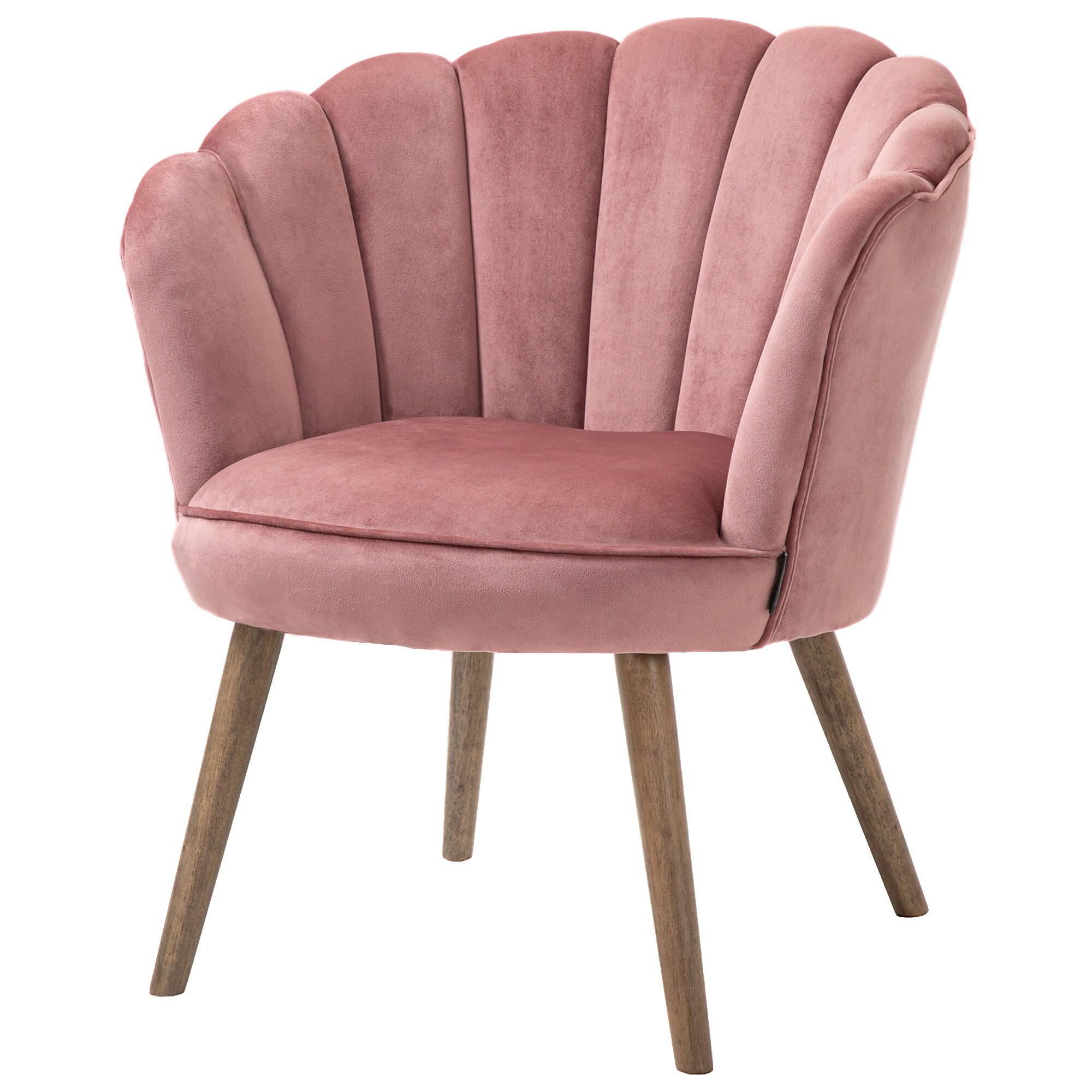 HOMCOM Stuhl Lotusblumen-Design, Elegante Ergänzung für Ihren Wohnbereich, Luxuriöser Samt-Polyester Bezug 66 x 72 x 79 cm (BxTxH)