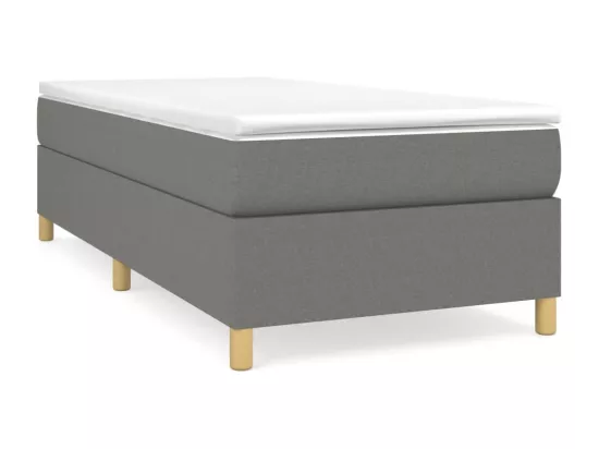 Sommier à lattes de lit Gris foncé 90x190 cm Tissu