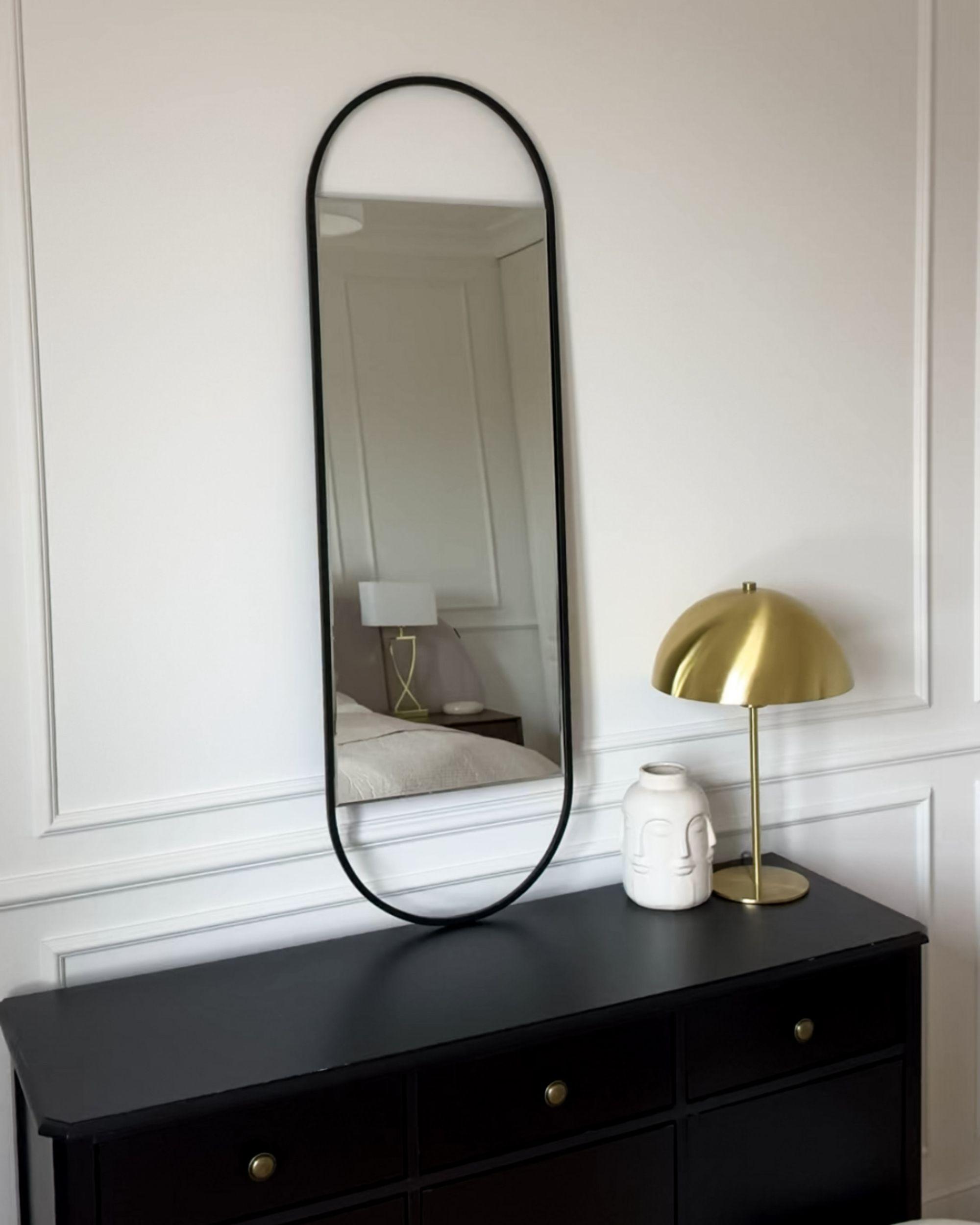 Wandspiegel VALLERY 40 cm 120 cm Metaal Zwart
