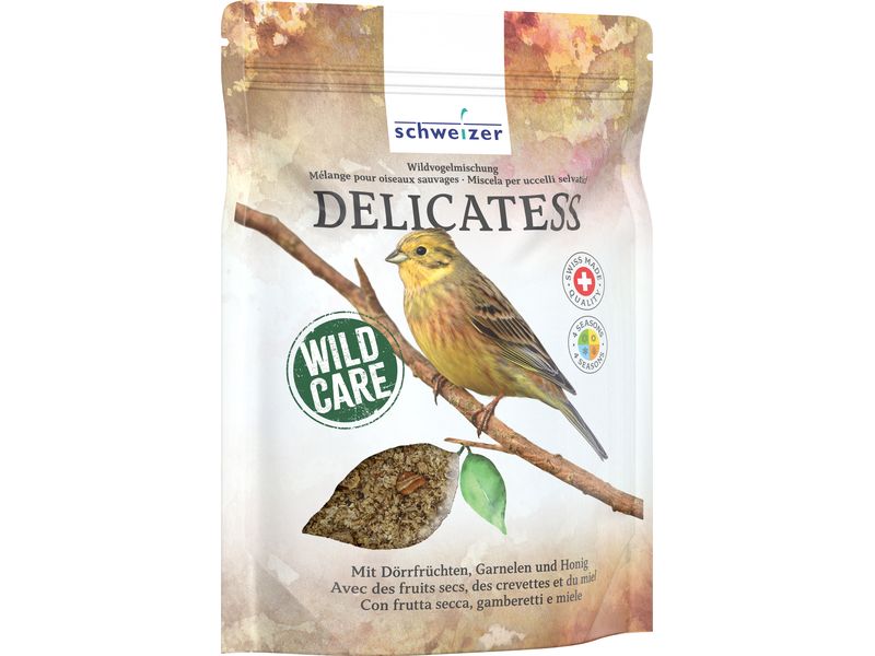 Eric Schweizer Vogelfutter Wildvogelmischung Delicatess 600 Mischung mit Dörrfrüchten, Garnelen und Honig