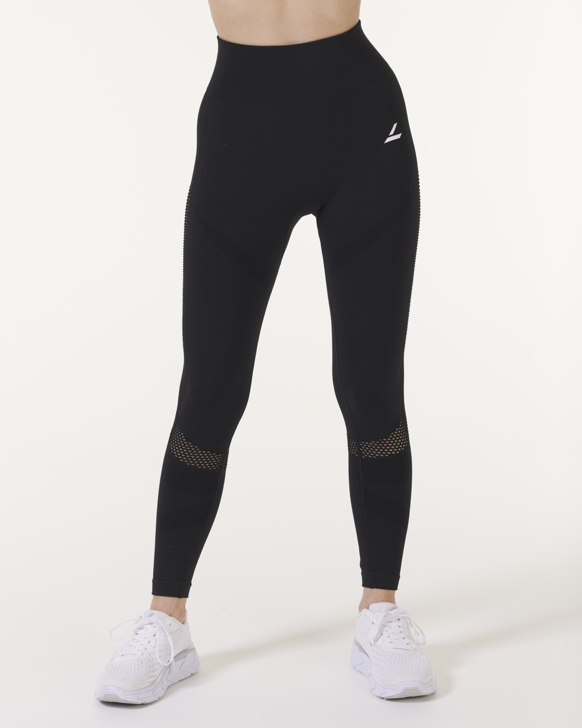 LEVITY Eclipse Mesh Seamless Tights Black