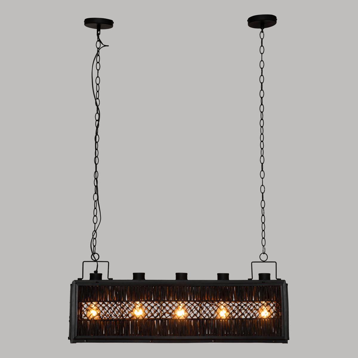 SUSPENSION RAFIA AARON NOIR L.93CM