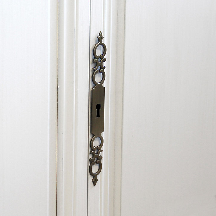 Poignée de meuble Rohan effet laiton satin doré l.141mm x H. 16mm entraxe 128mm