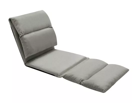 Prolenta Premium - Chaise pliable de sol Gris foncé Microfibre