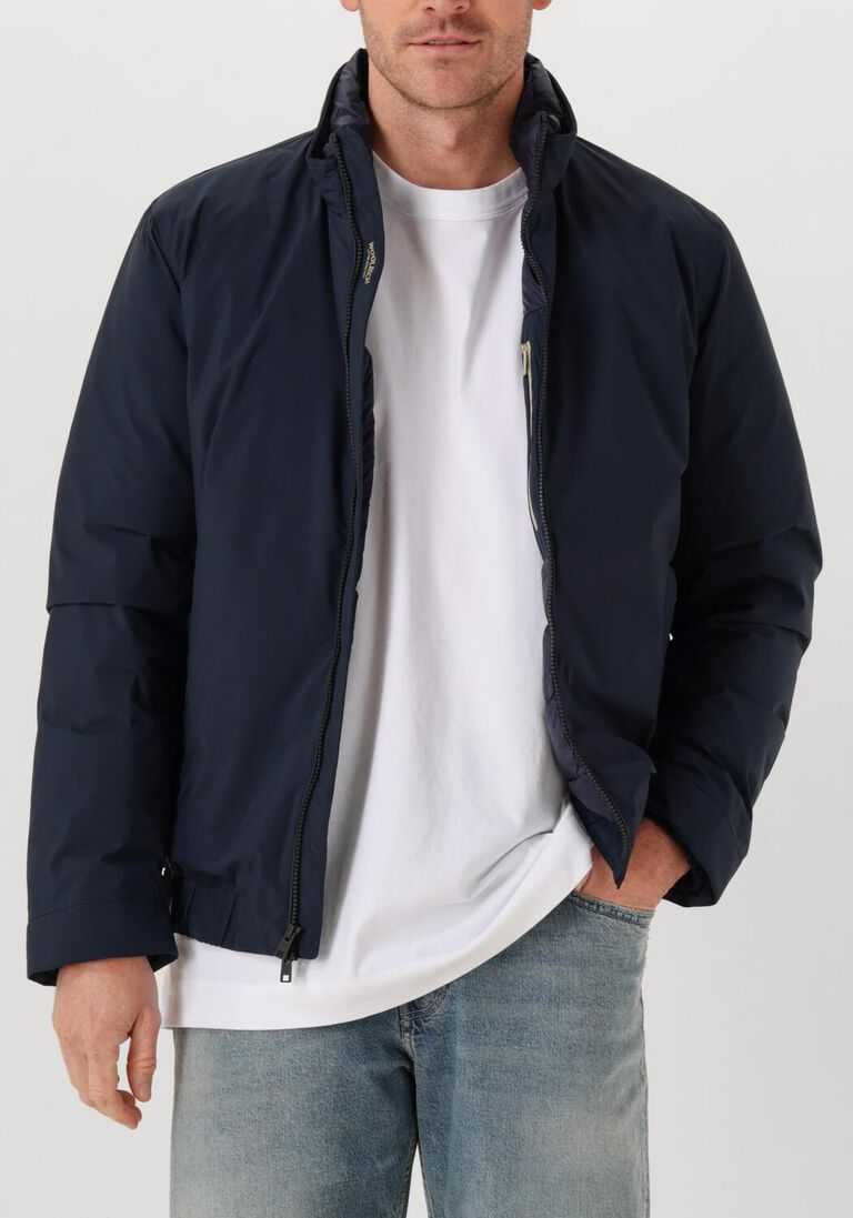 donkerblauwe woolrich jack cloud lewis bomber