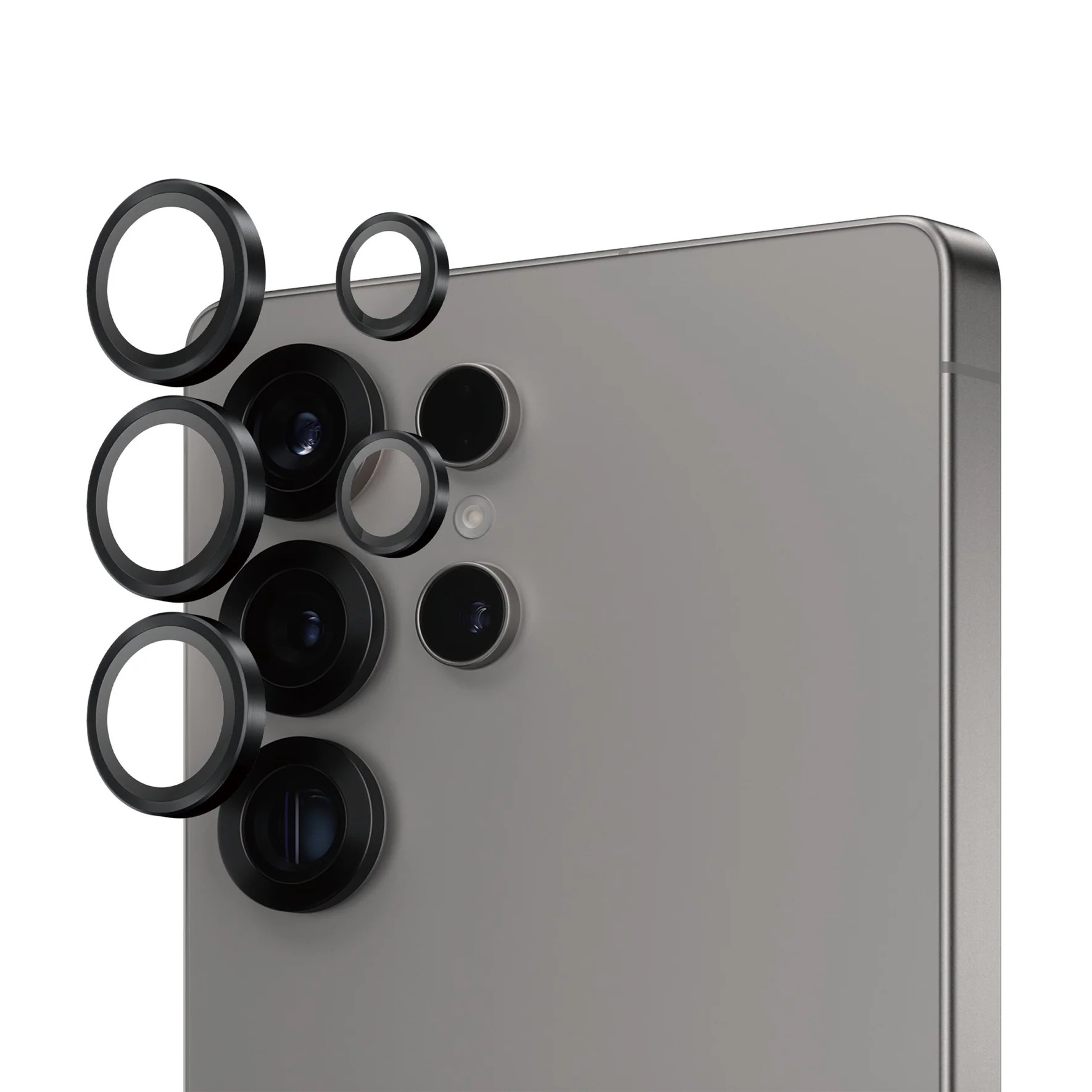 Hoops Samsung Galaxy S25 Ultra Kameraschutz Objektiv Ring Protector Abdeckung (PGRHOBLG38488) - Schwarz