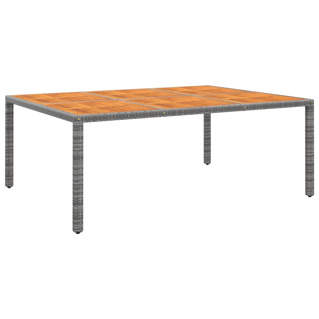 Mobilier à dîner de jardin 11 pièces résine tressée gris