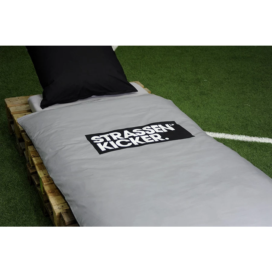 HERDING Bettwäsche Strassenkicker grau-schwarz 155 x 220 cm