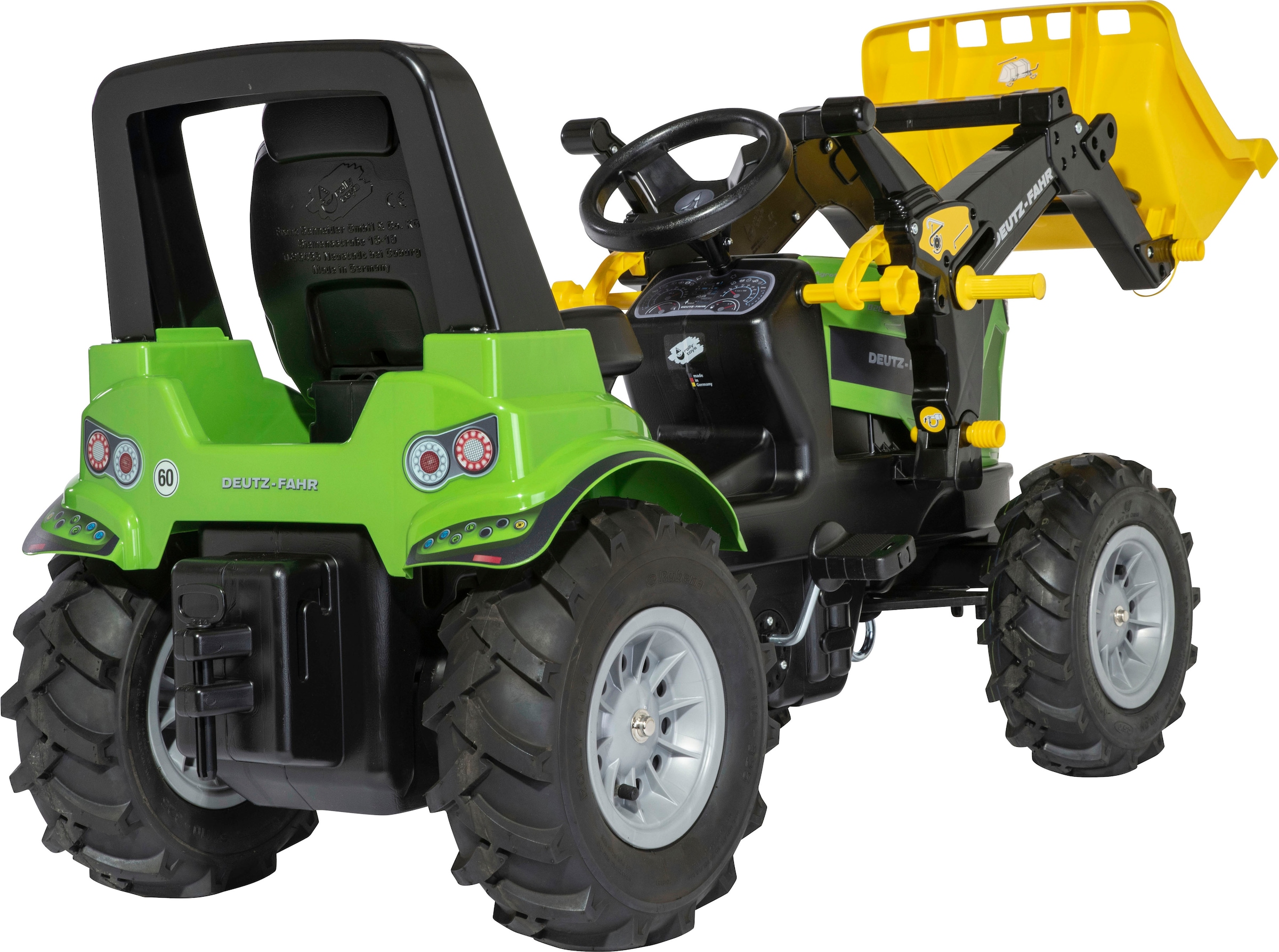 rolly toys® Trettraktor »rollyFarmtrac Premium II Deutz 8280 TTV« mit Frontlader und Luftbereifung, BxTxH: 150x54x75 cm