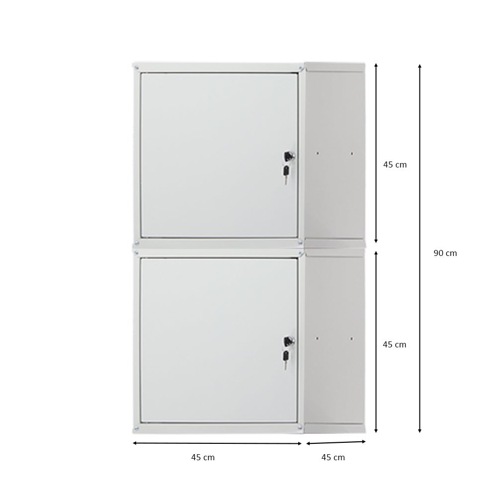 PROREGAL Mega Deal 2x locker cubes Cubic XL HxBxD 45 x 45 x 45 cm grijs