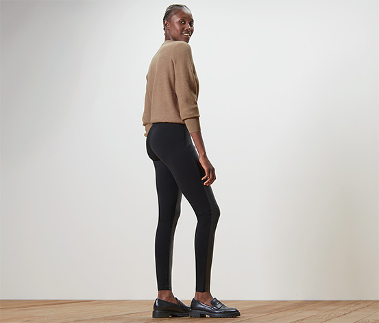 Leggings im Materialmix