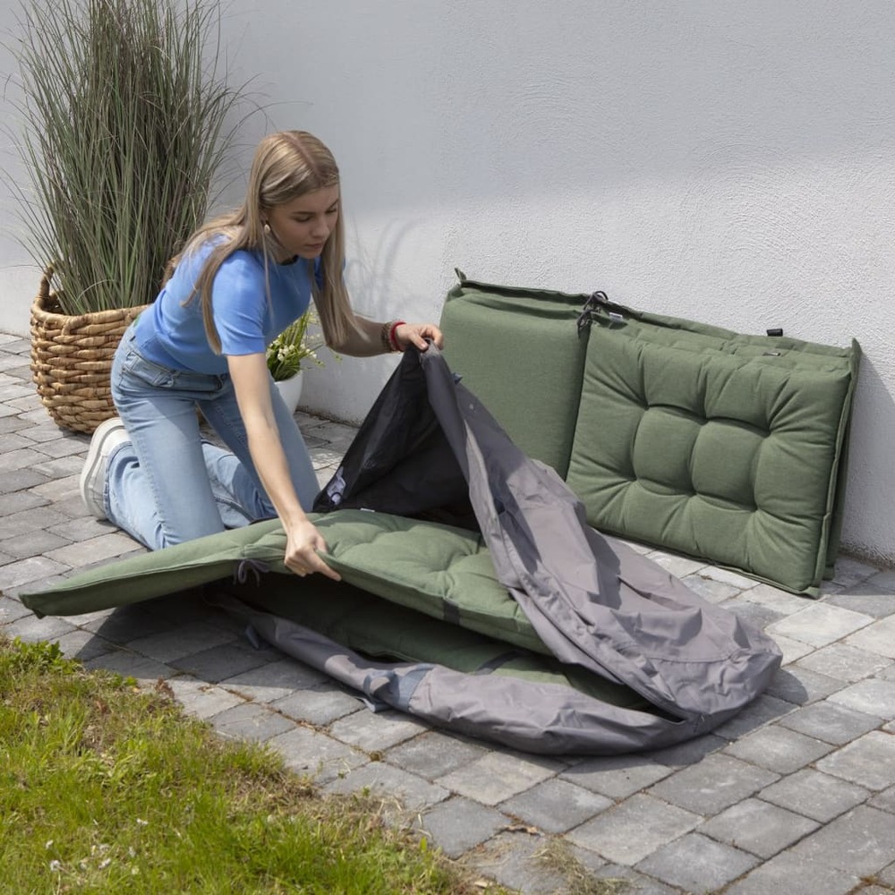 Housse de coussins d'extérieur 175 x 80 x 60 cm gris