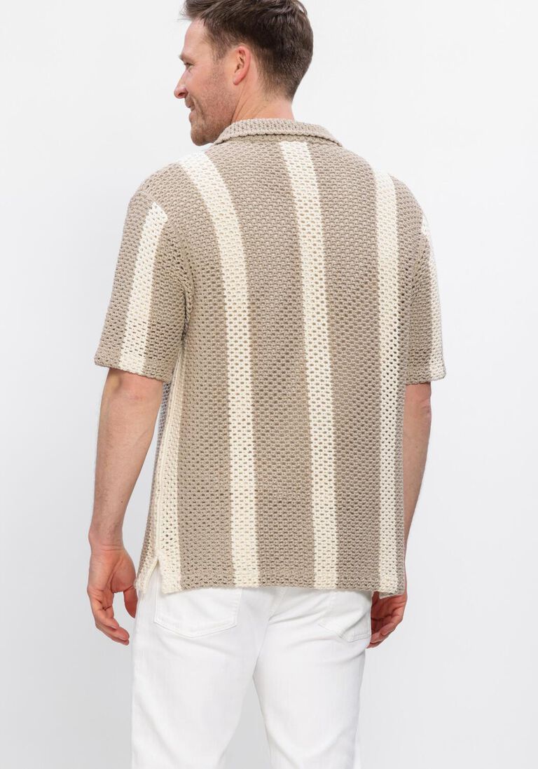 beige profuomo polo polo ss button th