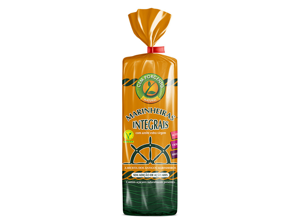 BOLACHAS CEM PORCENTO MARINHEIRAS INTEGRAIS 200G