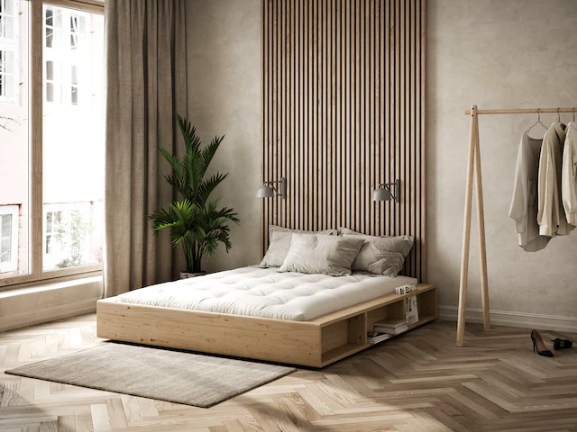 Karup Design Futonbett »Bettgestell Ziggy Bed – FSC® Massivholz Futonbett, excl. Matratze« praktische Ablagefläche neben der Matratze, viel Stauraum