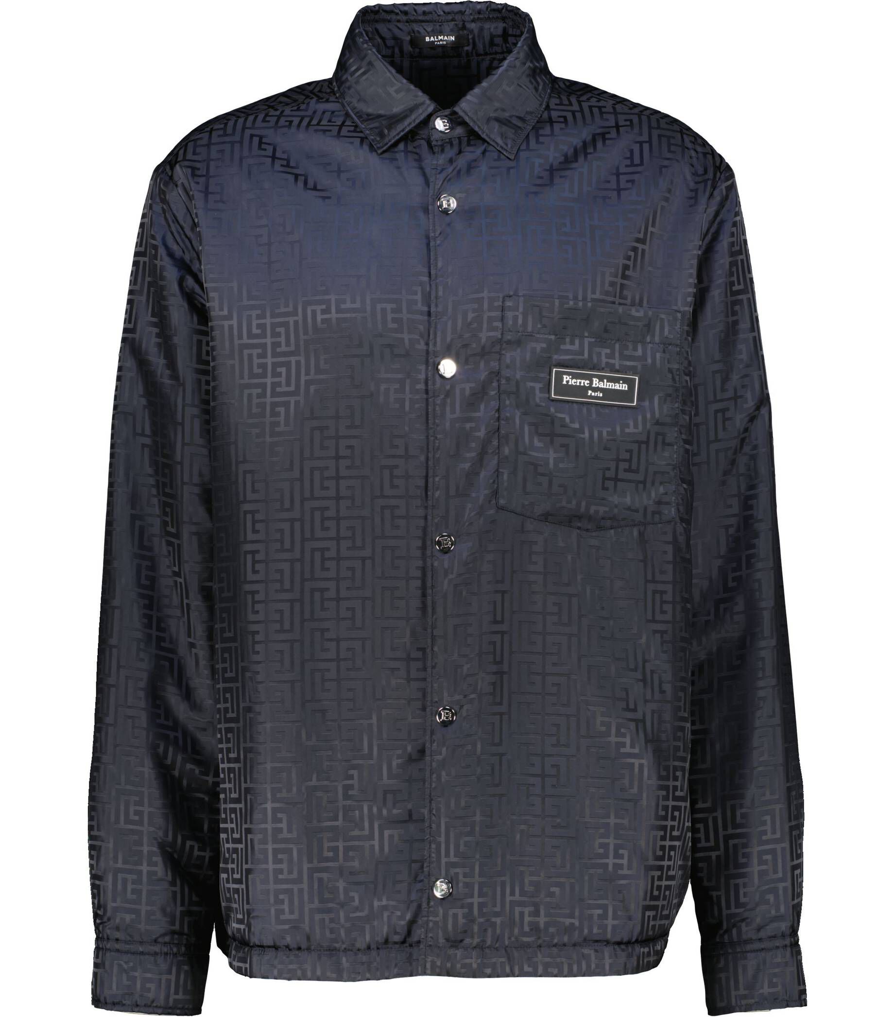 Balmain| Herren Hemdjacke JACQUARD MONOGRAM NYLON PADDED OVERSHIRT