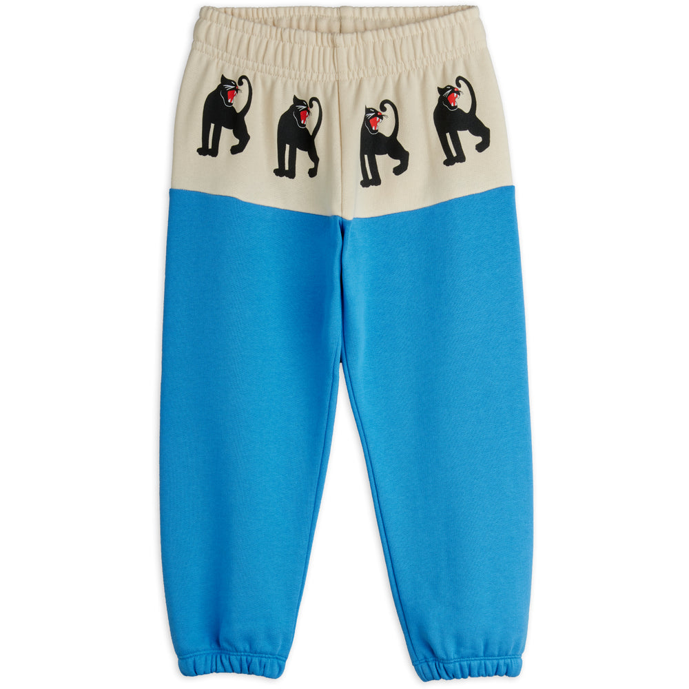 Køb Mini Rodini Blue Panther Panel Sweatpants