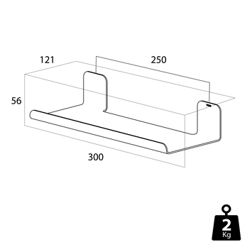 Tiger planchet Colar 30 cm Zwart