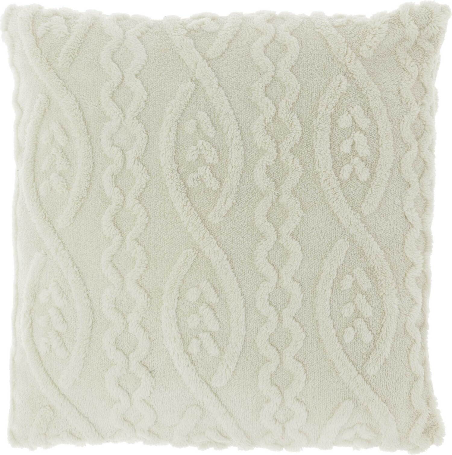 Unique Living sierkussen Pleun wit 45 x 45 cm