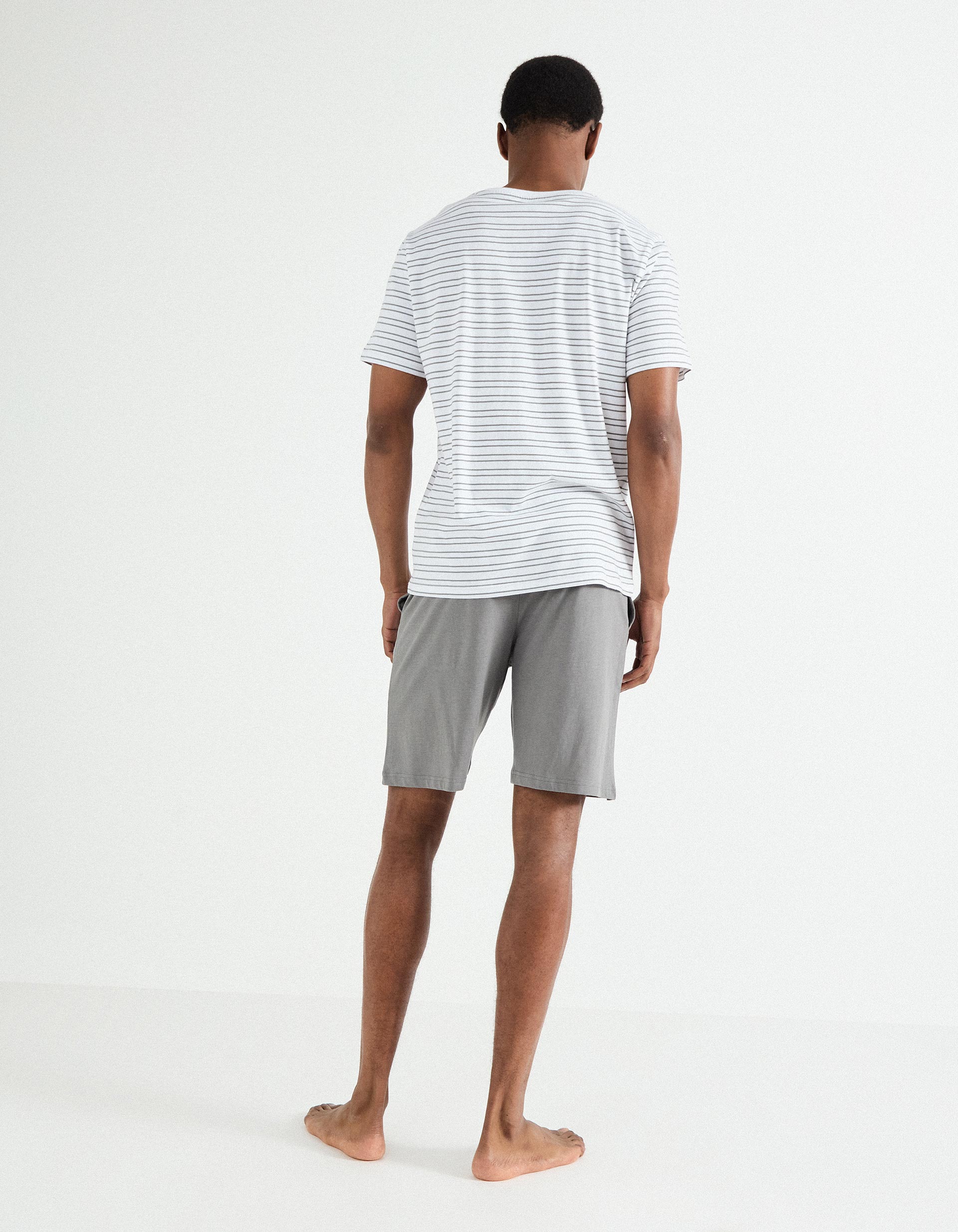 Pijama Riscas, Homem, Branco