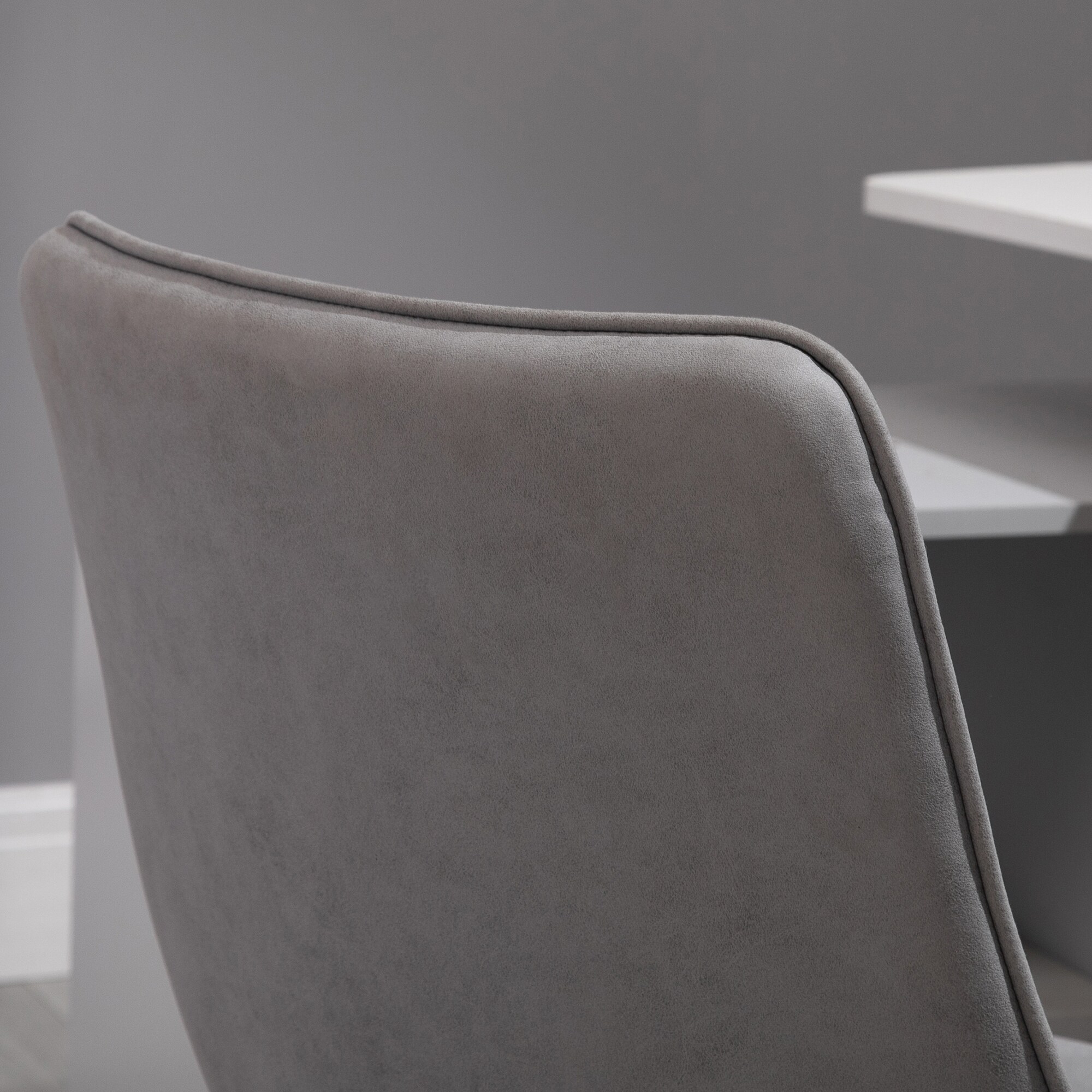 HOMCOM Bürostuhl ergonomisch grau 60 x 60 x 80-90 cm (BxTxH)