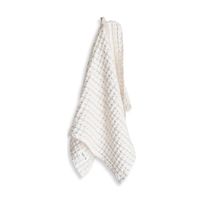 The Organic Company - Big Waffle Handtuch, 50 x 75 cm, natural weiss / stone