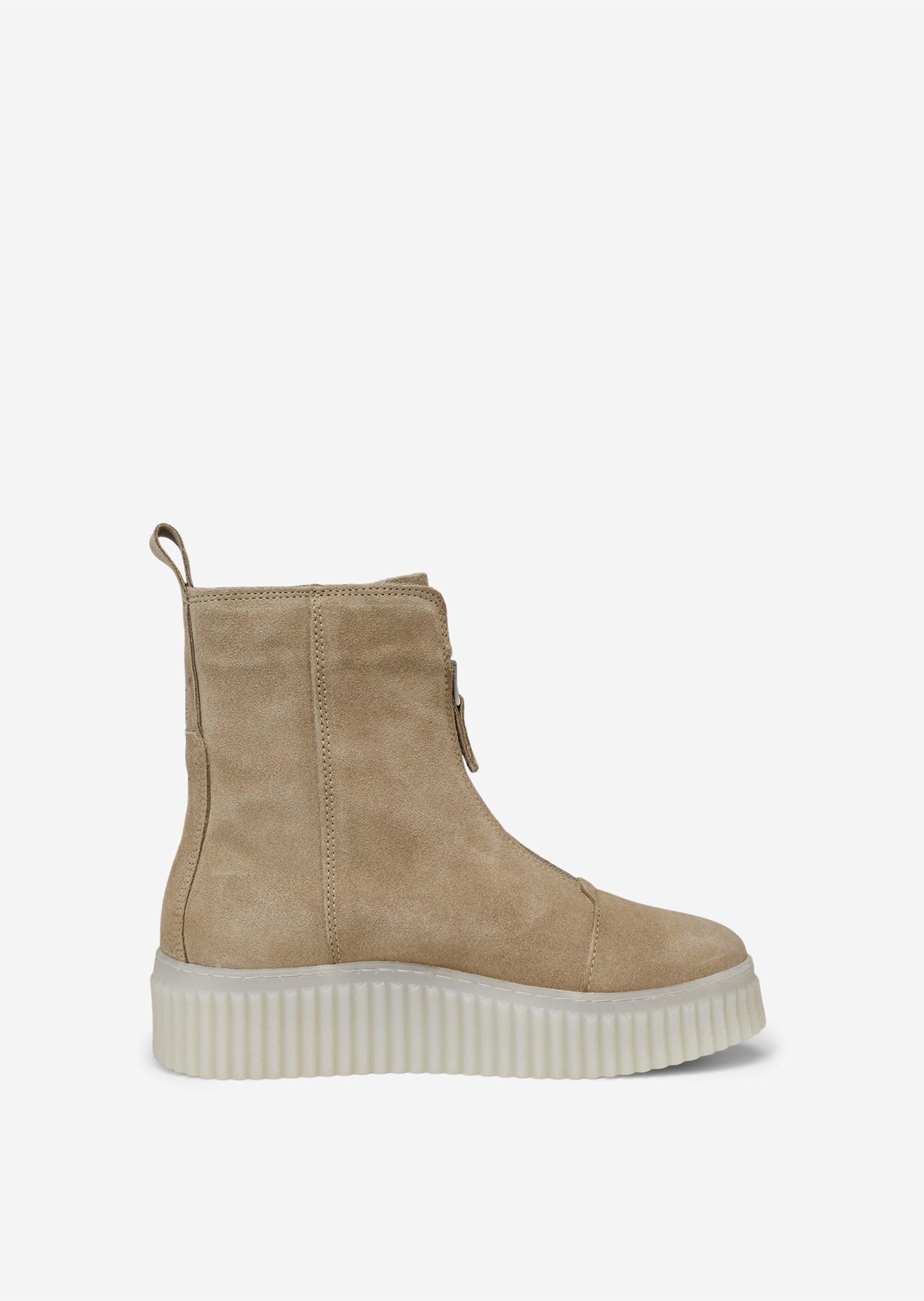 Zipper-Stiefel mit flauschigem Innenfutter