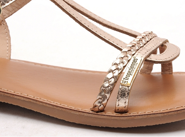 Les tropeziennes nu pieds enfant badou e or