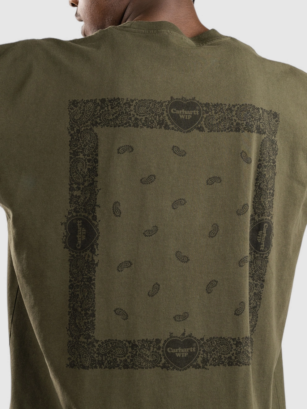 Carhartt WIP Paisley T-Shirt plant/black stone washed