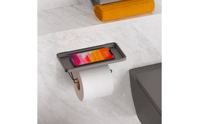 Metaltex Origin Lava Toilettenpapierabroller mit Handy-Ablage