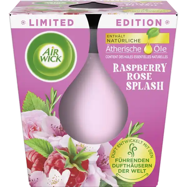 Wohlfühl-Duftkerze Raspberry Rose Splash