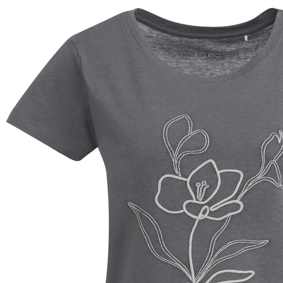 Gina Collection Damen T-Shirt mit Print grau