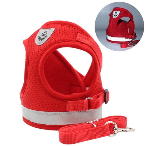 Reflekterende hundesele for liten middels hund - svart/S