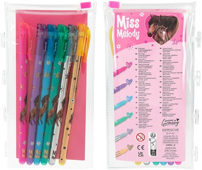 Miss Melody Fargeleggingsbok med Glitterpenner