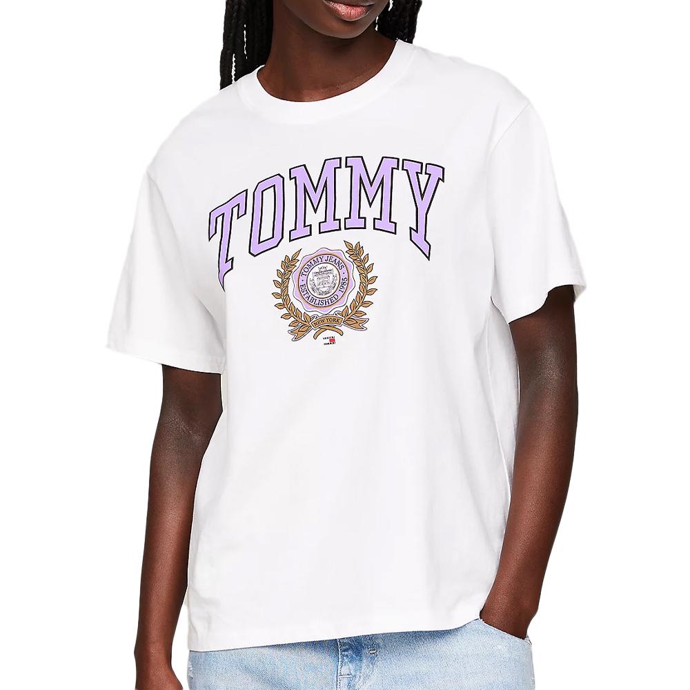 Tommy Hilfiger T-shirt Blanc Femme Tommy Hilfiger Varsity Spor
