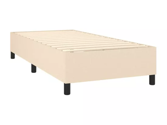 Sommier à lattes de lit Crème 90x190 cm Tissu