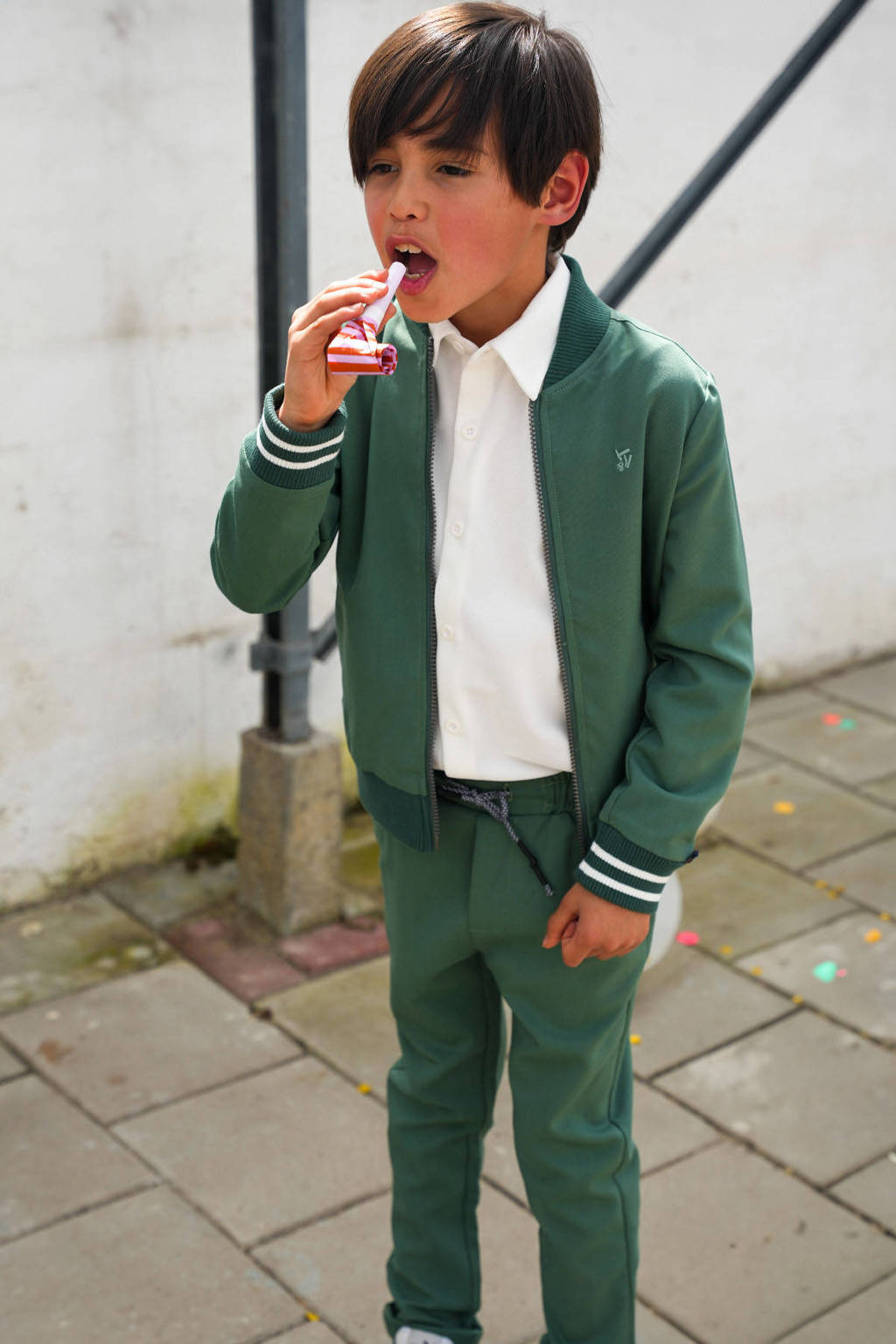 TYGO & vito regular casual broek groen