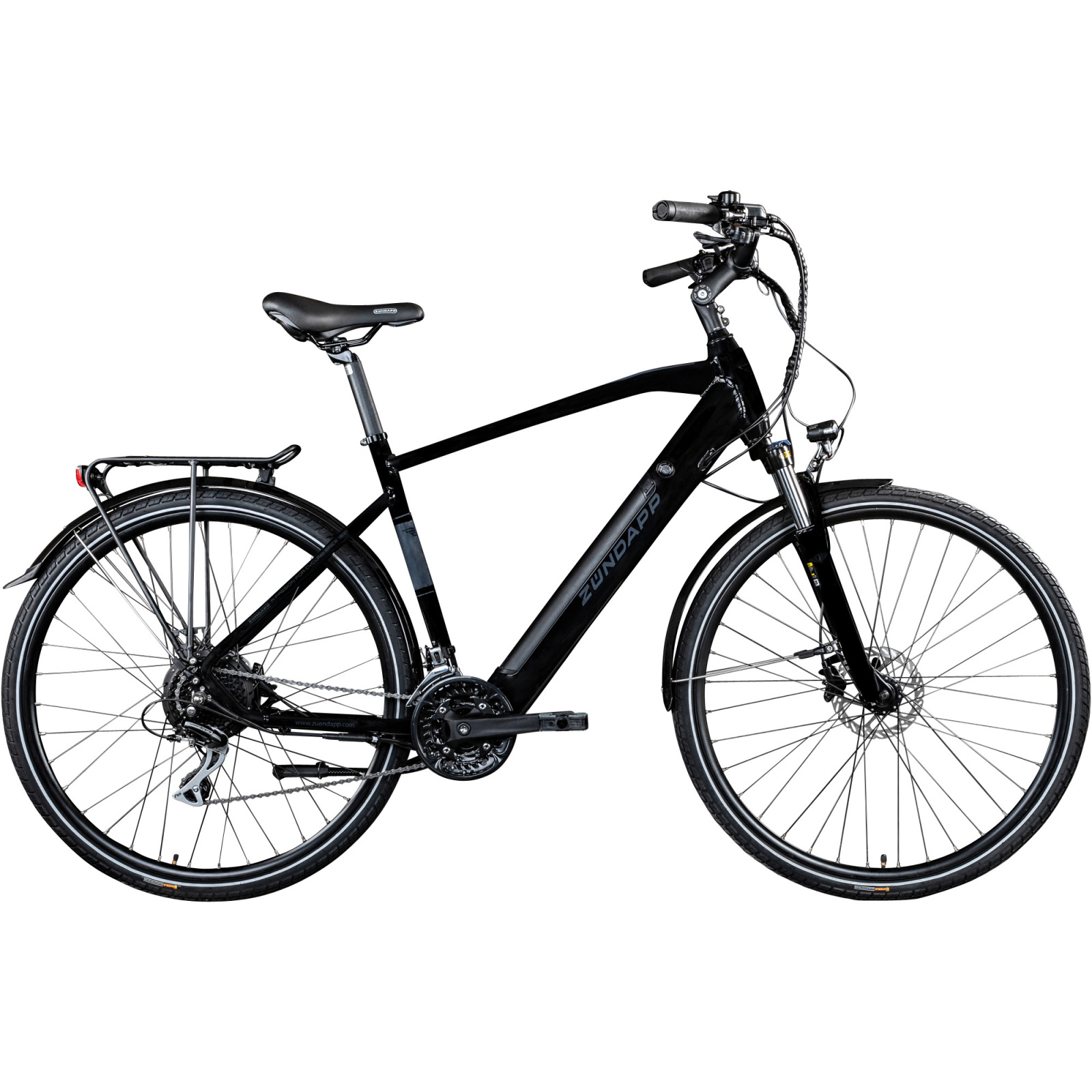 Zündapp Herren Elektro-Trekking Bike Z810 - schwarz-grau - 28 Zoll
