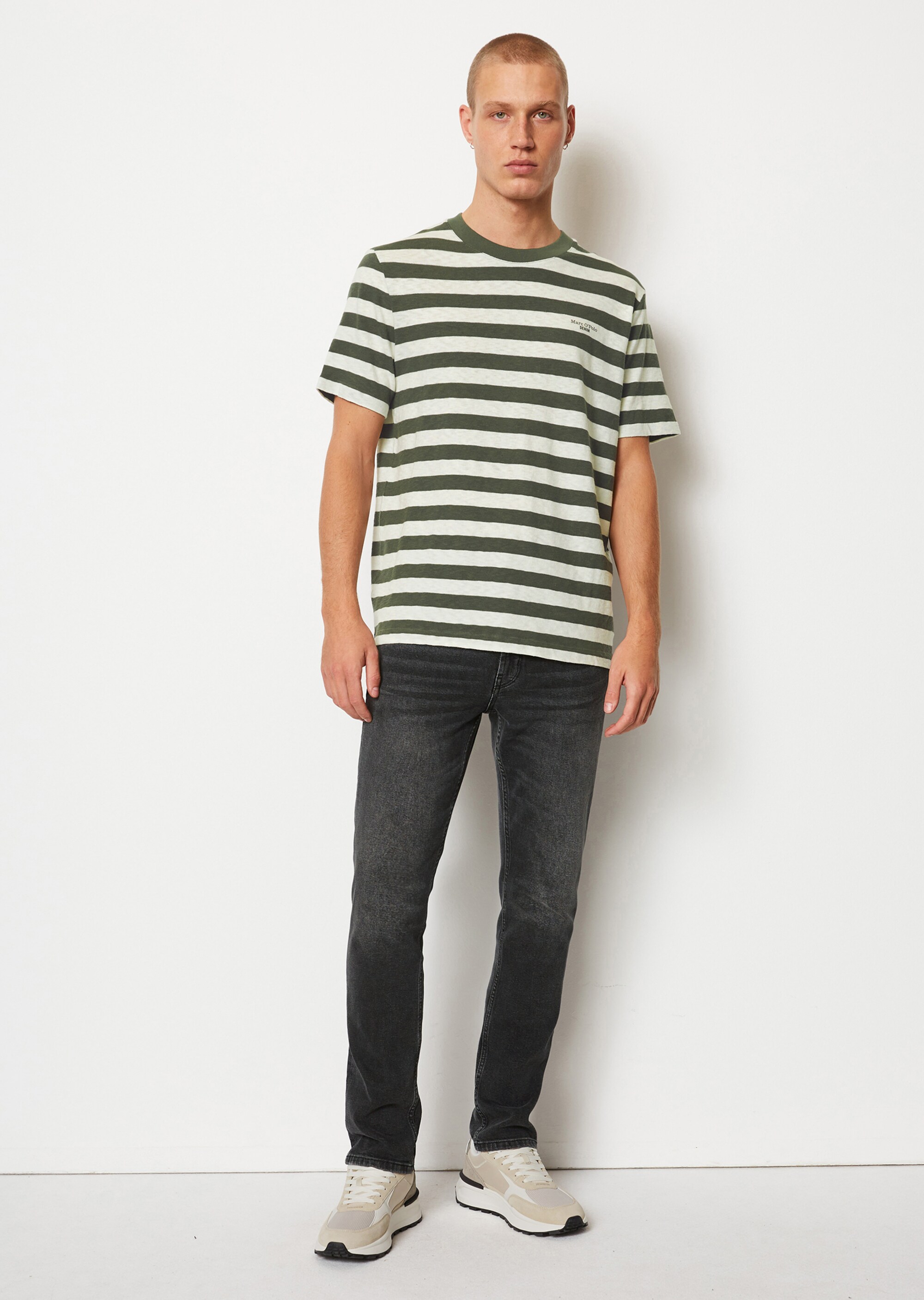 T-Shirtregular aus gestreifter Bio-Baumwolle