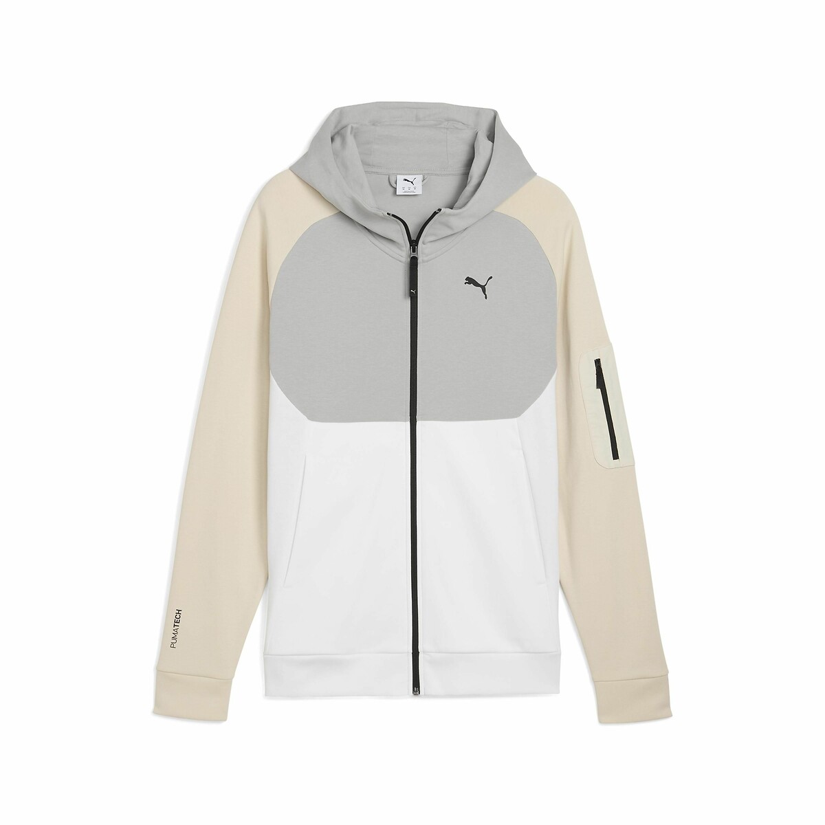 PUMA<br>Moletom com zíper, Pumatech em blocos de cores