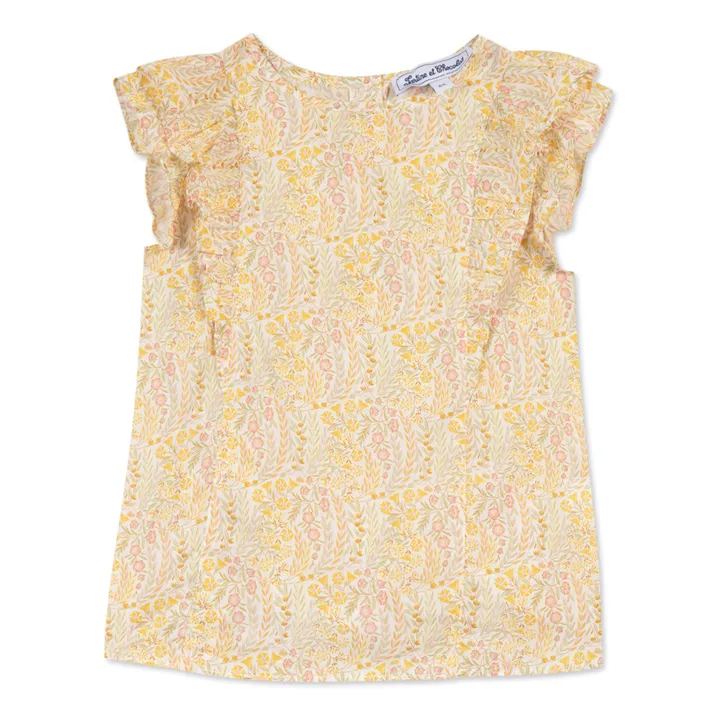 Tartine et Chocolat Blouse et Short Fleuris | Jaune