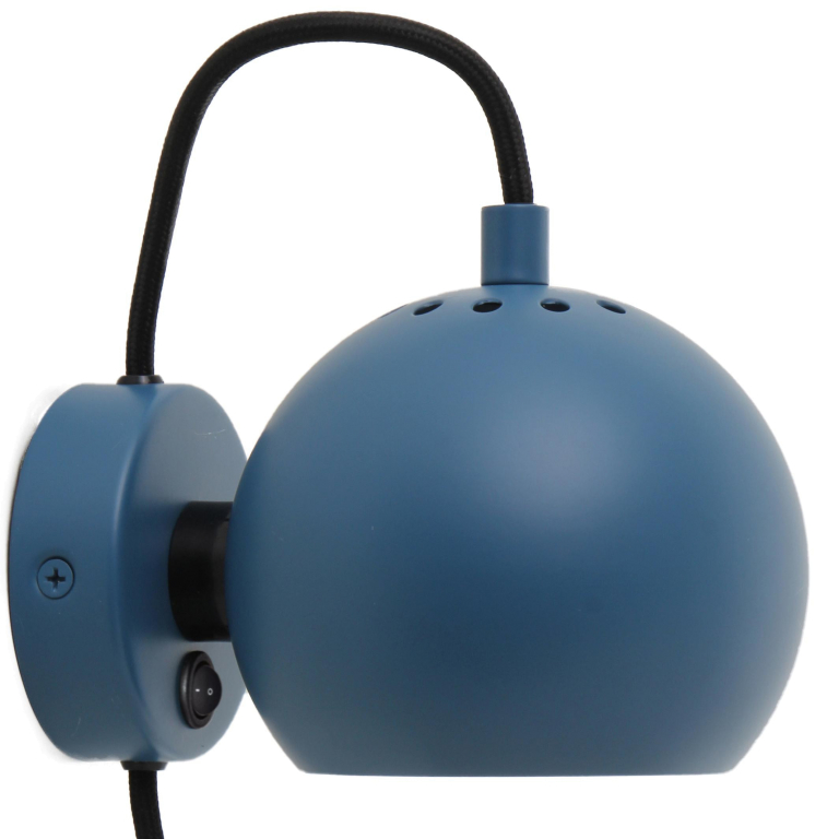 Frandsen Ball wandlamp mat petroleumblauw
