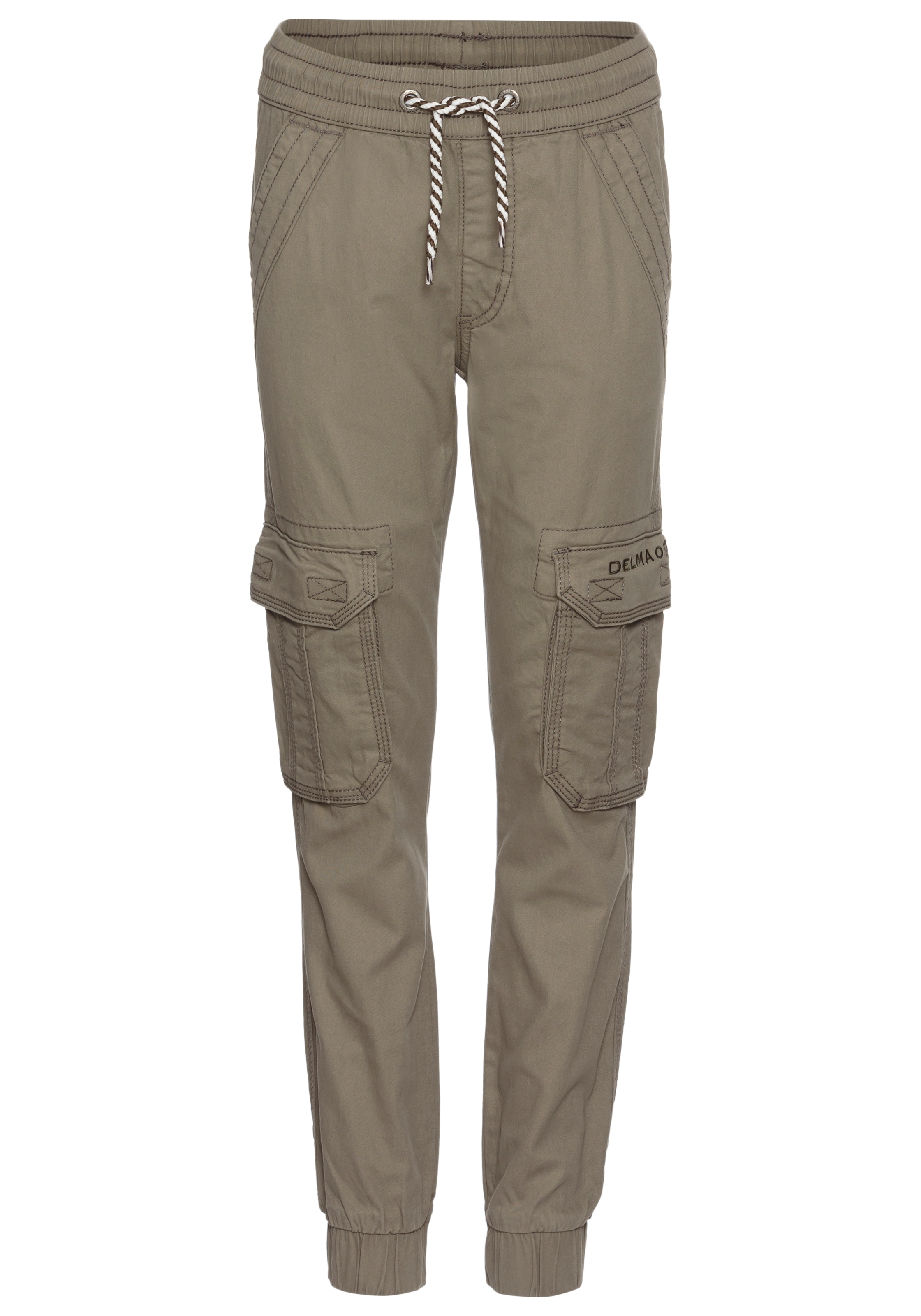 DELMAO Cargohose »in bequemer Schlupfform«  , mit Logo-Stickerei