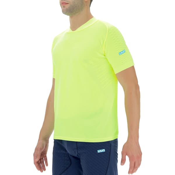 T-shirt running UYN MAN RUN FIT OW SHIRT SH_SL YELLOW FLUO