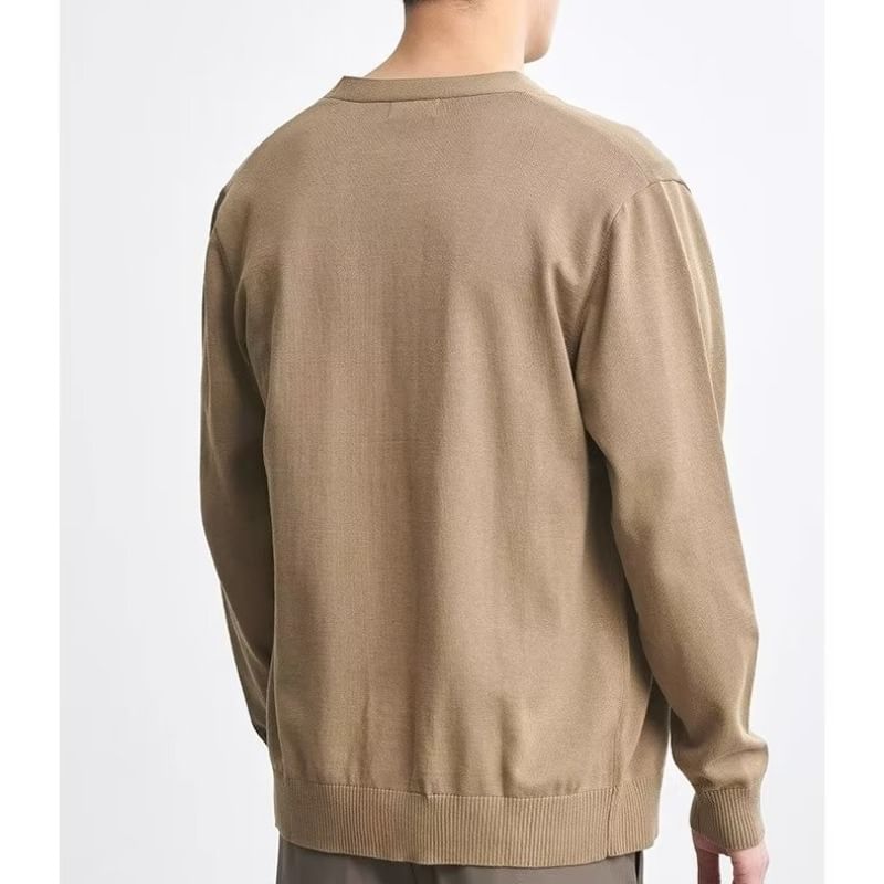Urtishia - V-hals effen vest met knopen