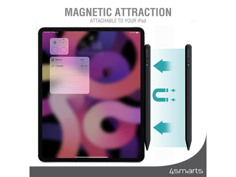 4smarts Eingabestift Pencil Pro 3 Schwarz Eingabestift für iPad